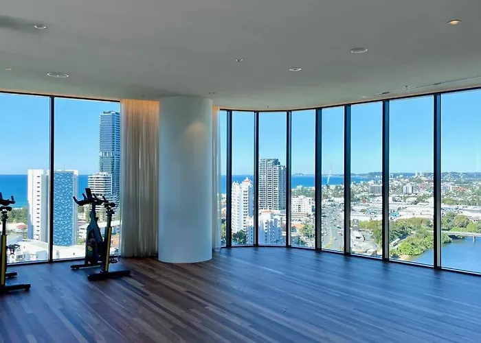New Impressive 180° River View 1 Bed Apt With Pool 47F Apartment Gold Coast