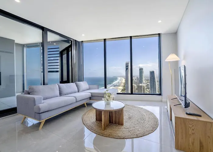 Coast & Sky - Lv 49 Private Beachfront Luxury Suite In Ocean By Meriton Gold Coast
